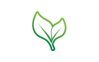 Eco leaf green nature tree element logo vector v45