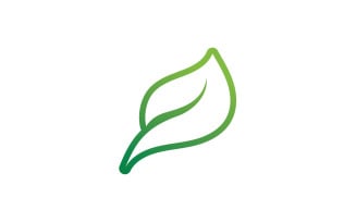 Eco leaf green nature tree element logo vector v47
