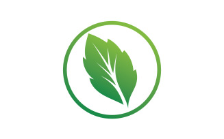 Eco leaf green nature tree element logo vector v48
