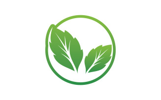 Eco leaf green nature tree element logo vector v49