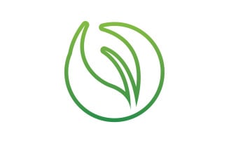Eco leaf green nature tree element logo vector v51