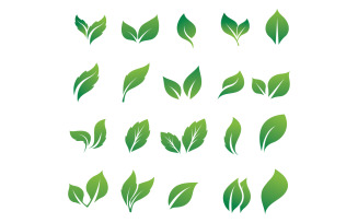 Eco leaf green nature tree element logo vector v52
