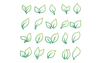 Eco leaf green nature tree element logo vector v55