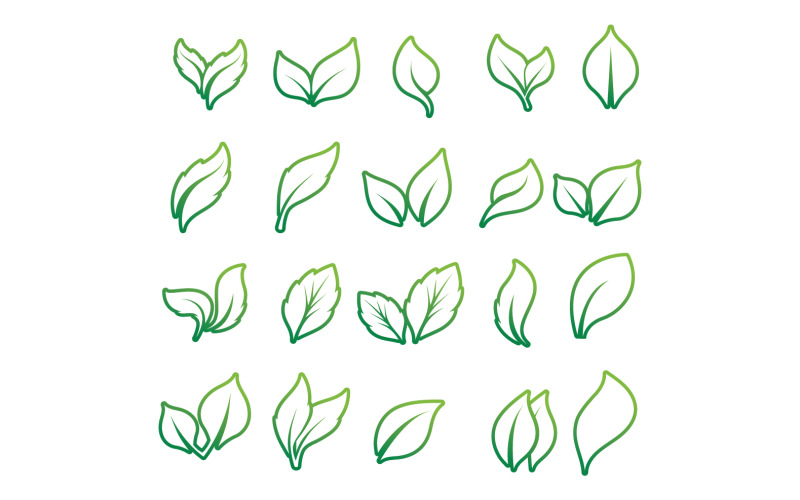 Eco leaf green nature tree element logo vector v55 Logo Template