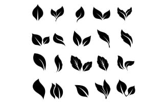 Eco leaf green nature tree element logo vector v58