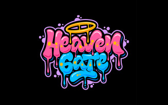 Heaven Gate Illustration Template Black