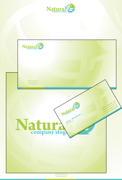 Herbal Corporate Identity Template Vector Corporate Identity preview