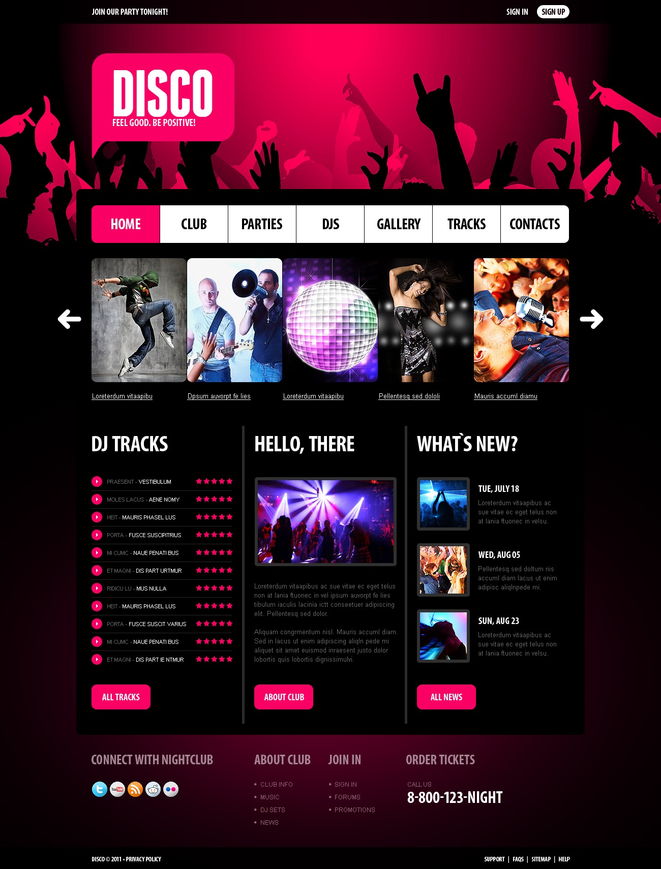 Night Club Website Template 32854