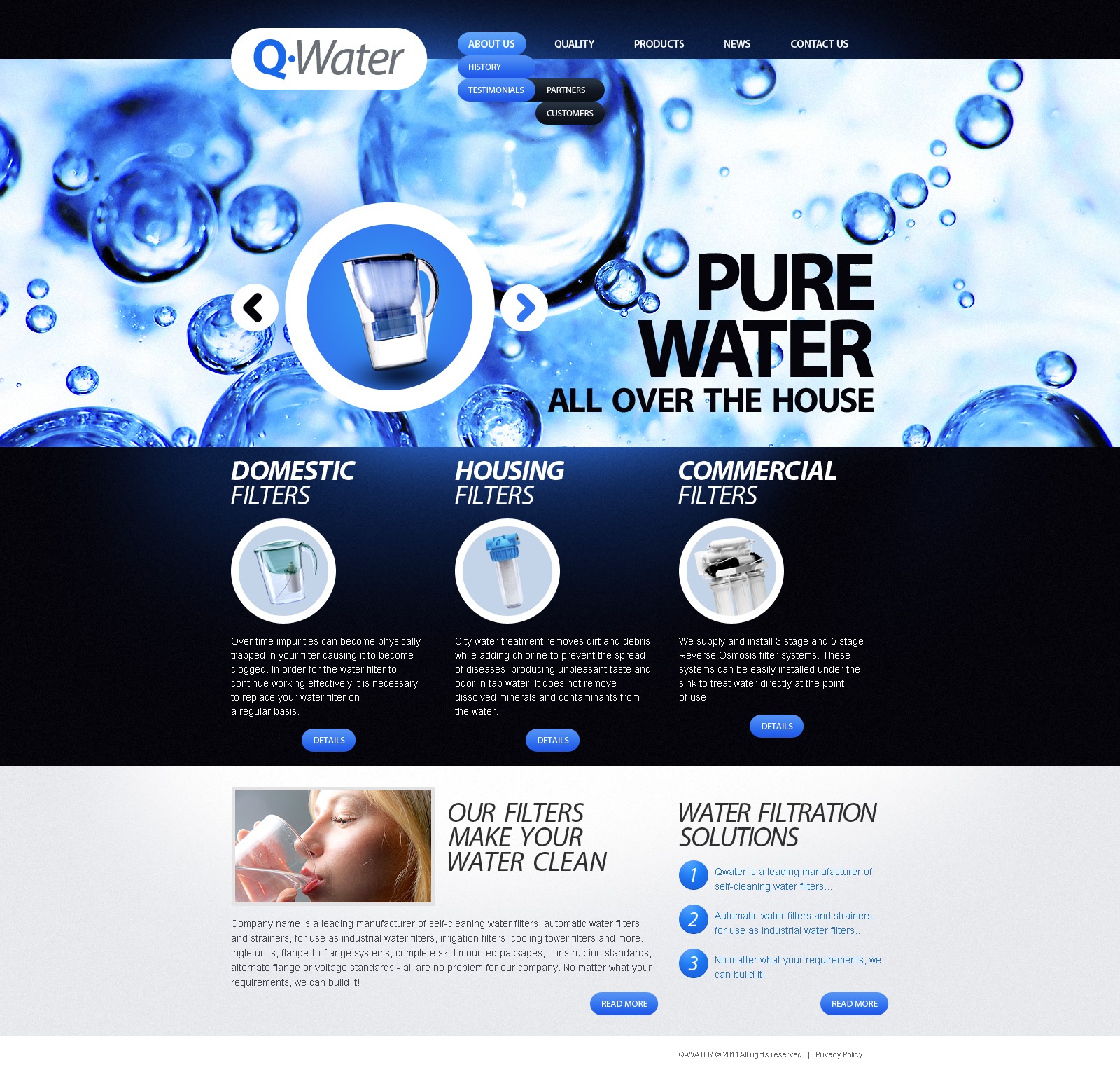 Water Website Template #32828