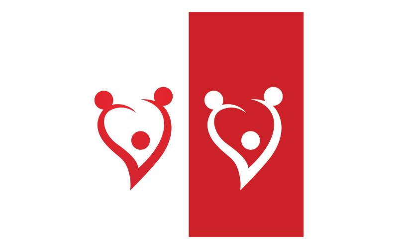 Adoption children family care logo health v8 Logo Template