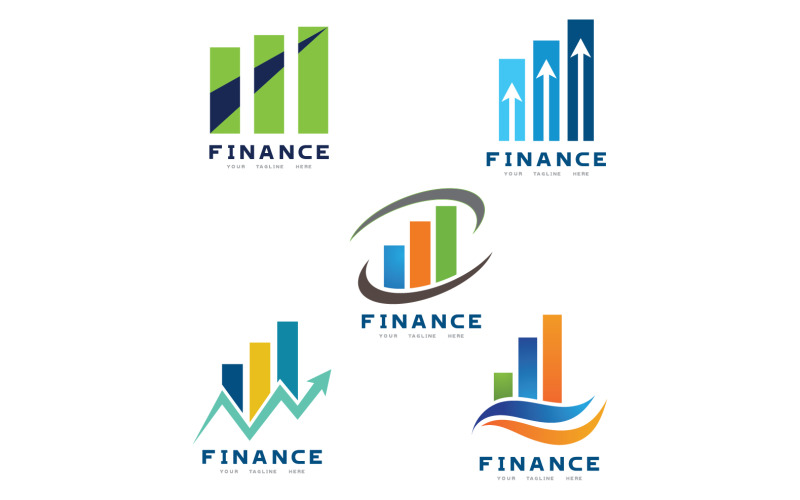 Business finance graphic logo and symbol vector v1 Logo Template