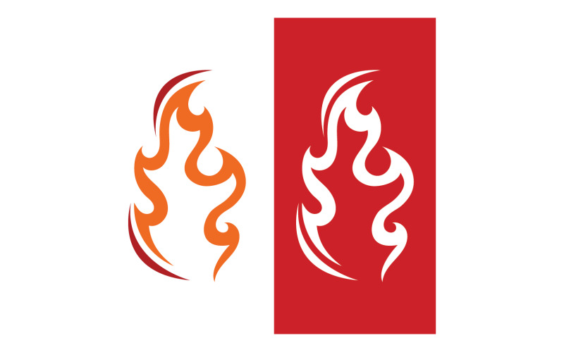 Fire flame burn vector design logo company v11 Logo Template