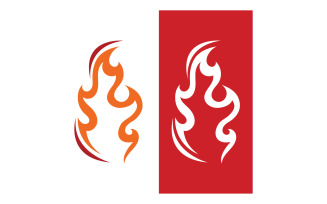 Fire flame burn vector design logo company v11