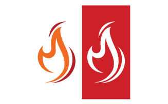 Fire flame burn vector design logo company v12