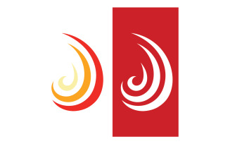 Fire flame burn vector design logo company v13