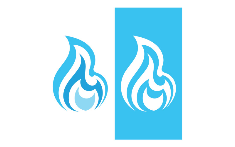 Fire flame burn vector design logo company v14 Logo Template