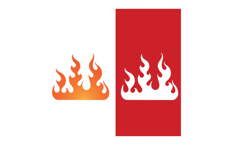Fire flame burn vector design logo company v8 Logo Template