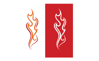 Fire flame burn vector design logo company v9