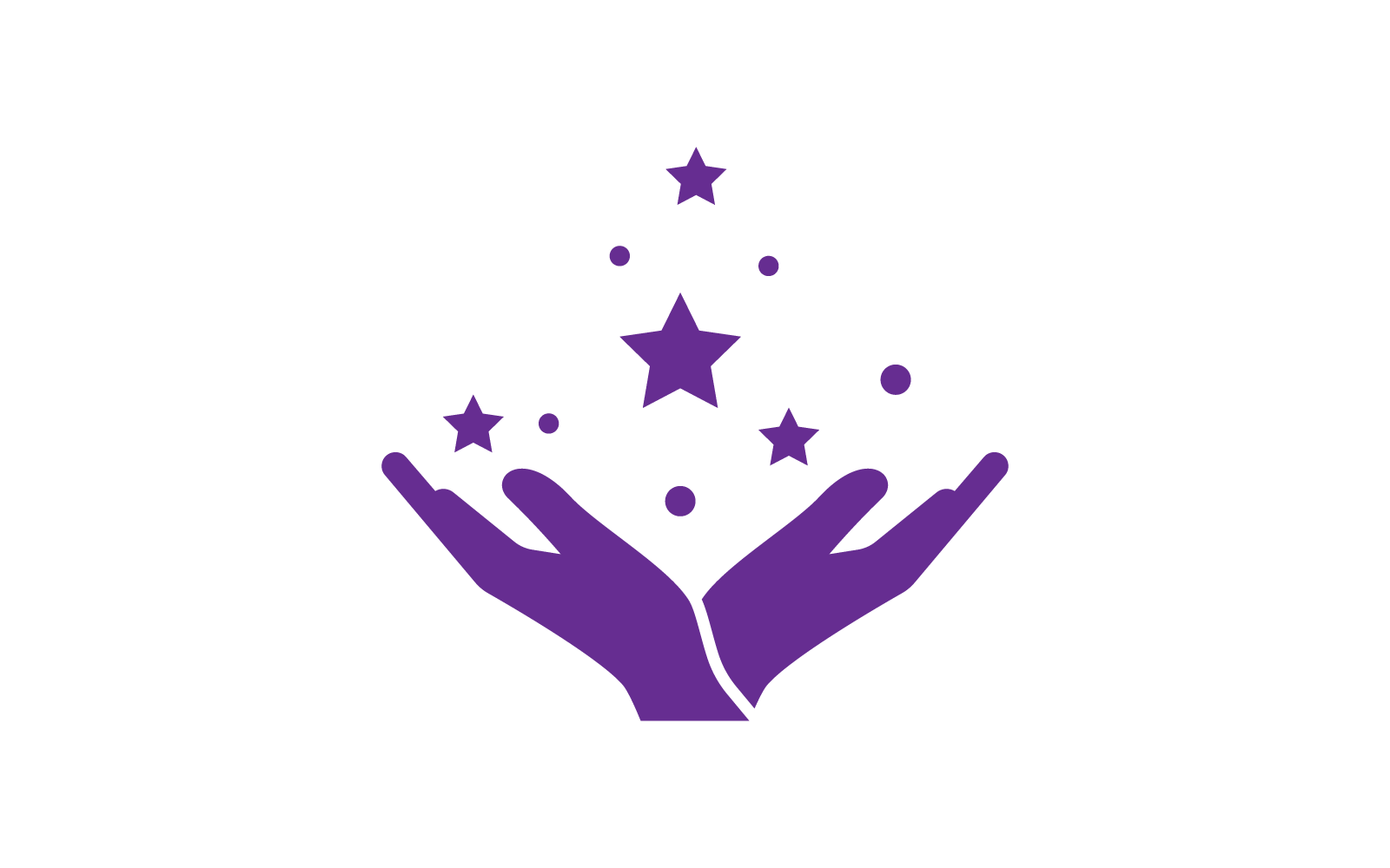 Hand en ster logo illustratie vector ontwerp