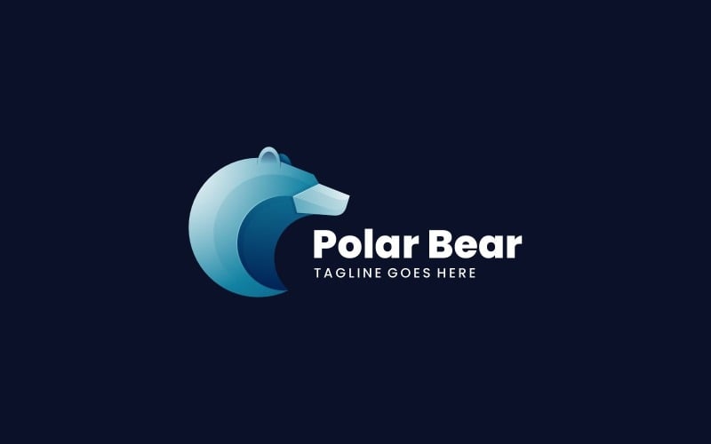 Polar Bear Gradient Logo 1 Logo Template