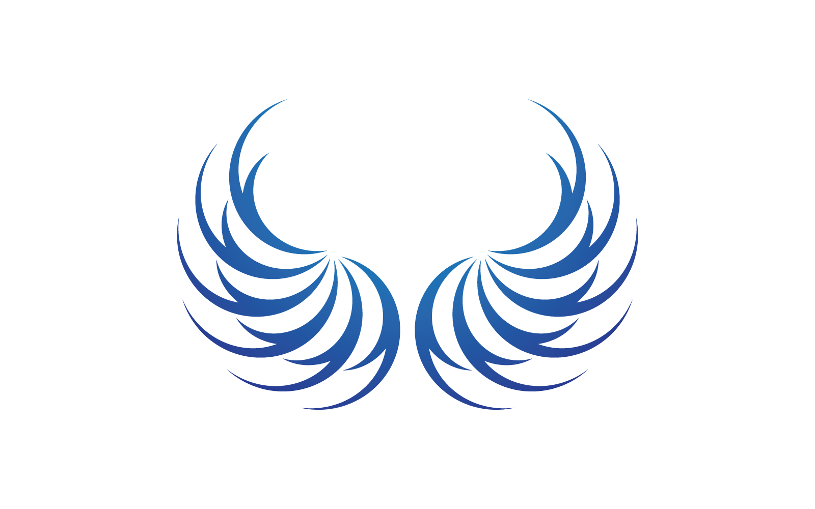 Wing illustration logo vector flat design Logo Template