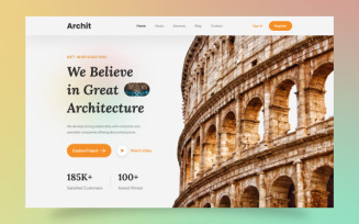 Architecture Website Hero Section 01