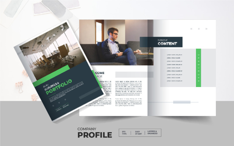 Company Profile Modern Template design vector Magazine Template