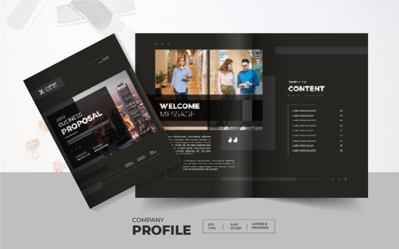 Creative and modern business proposal brochure template Magazine Template