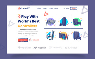 Game Controller Website Hero Section