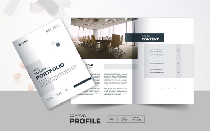 Portfolio Template Layout Design and Brochure Magazine Template
