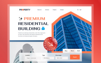 Real Estate Website Hero Section 01