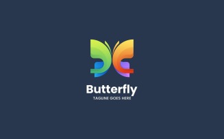 Butterfly Colorful Logo Style 2