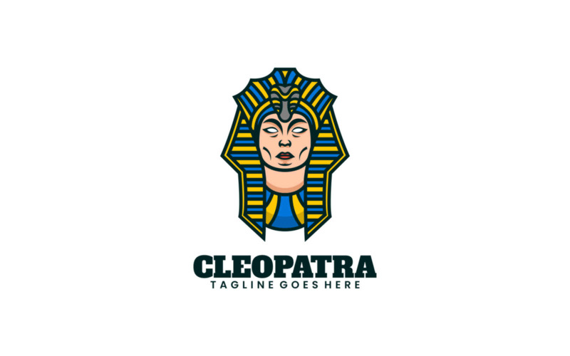 Cleopatra Simple Mascot Logo Logo Template