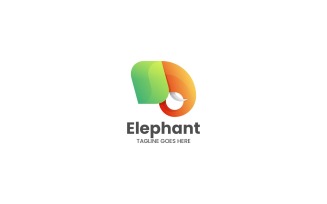 Elephant Gradient Colorful Logo 3