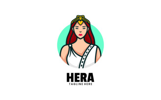 Hera Mascot Cartoon Logo Style