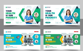 Medical and Hospital YouTube Thumbnail Design Template 02