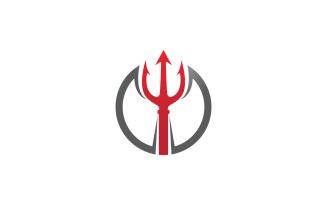 Sword and Magic trident trisula vector logo design element v10