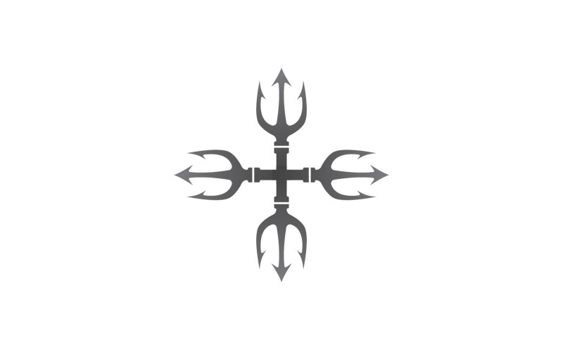 Sword and Magic trident trisula vector logo design element v2 Logo Template