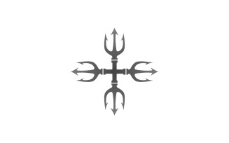 Sword and Magic trident trisula vector logo design element v2