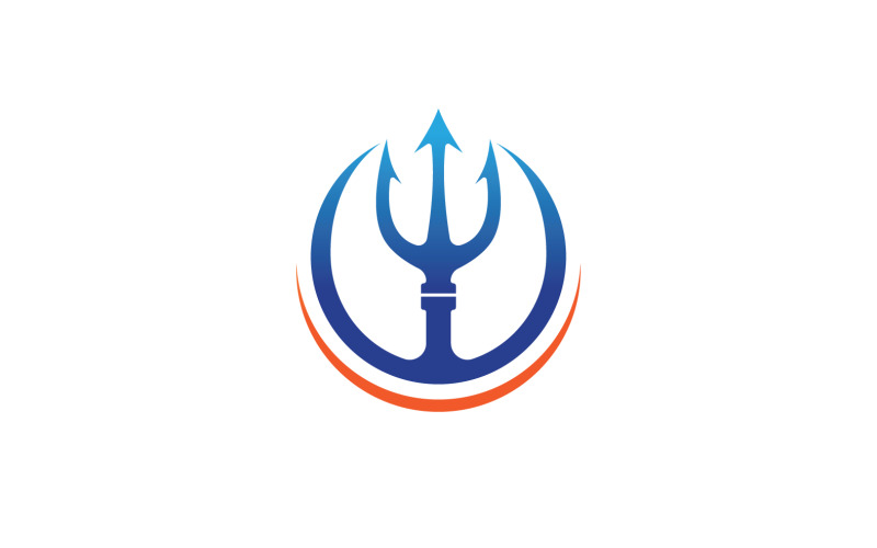 Sword and Magic trident trisula vector logo design element v3 Logo Template