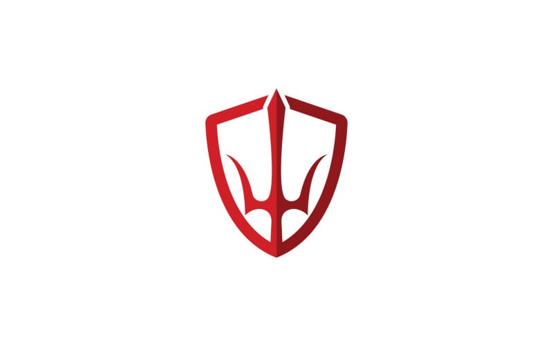 Sword and Magic trident trisula vector logo design element v7 Logo Template