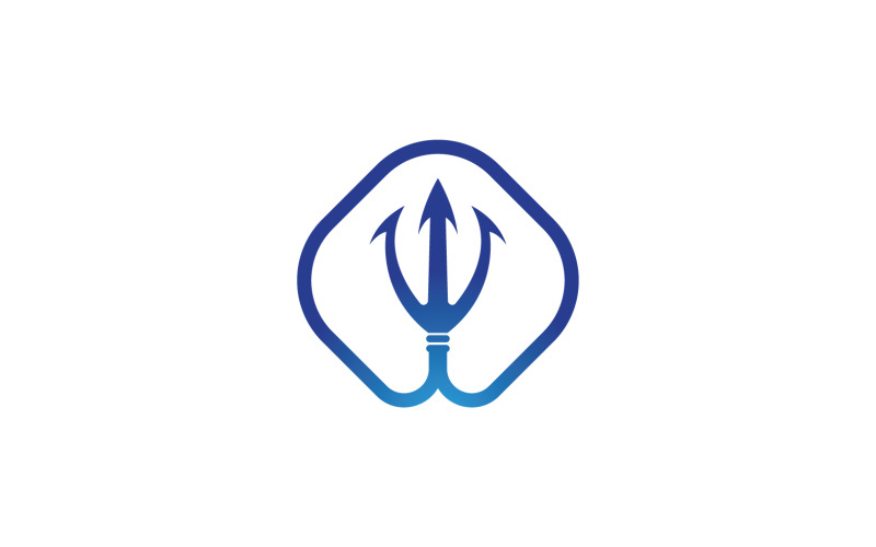 Sword and Magic trident trisula vector logo design element v9 Logo Template