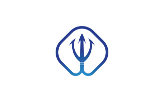 Sword and Magic trident trisula vector logo design element v9