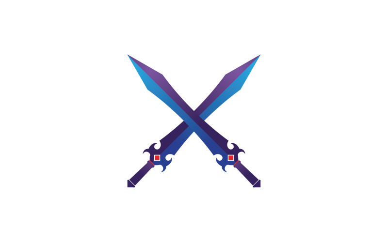 Sword item collection in game vector design v13 Logo Template