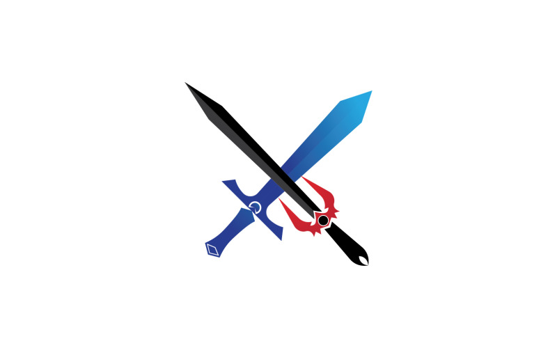 Sword item collection in game vector design v14 Logo Template