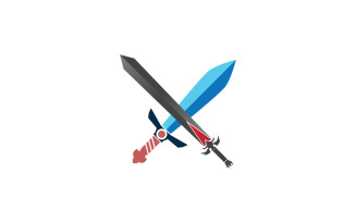 Sword item collection in game vector design v15