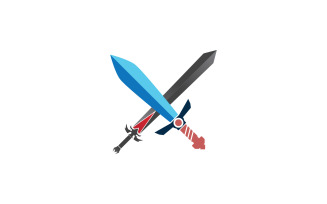 Sword item collection in game vector design v16