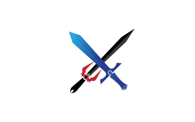 Sword item collection in game vector design v17 Logo Template