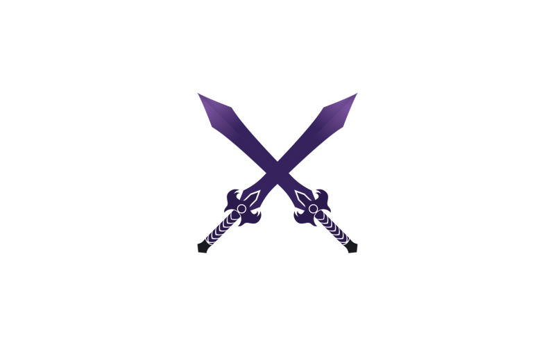 Sword item collection in game vector design v18 Logo Template