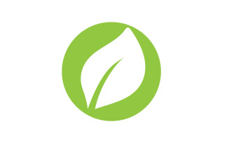 Eco leaf green tree tea leaf and nature leaf logo v13
